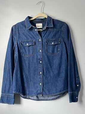 J.Crew Wren slim western chambray shirt in Villere wash